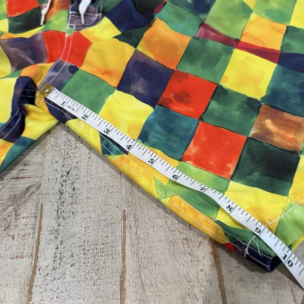 Mambo Australia Board Shorts MED Colorblock Surf Swim Trunks Y2K Retro